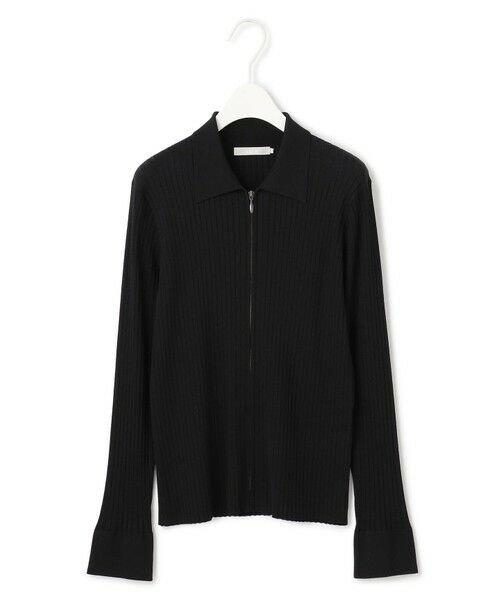 L size ONWARD(大きいサイズ) / エルサイズオンワード カーディガン・ボレロ | 【洗える】シルクヴィスコースハイゲージ ジップアップカーディガン | 詳細10