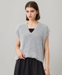 L size ONWARD(大きいサイズ) / エルサイズオンワード ベスト | 【洗える】 ルレックスファー ベスト