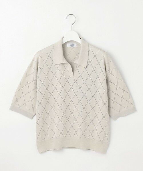 L size ONWARD(大きいサイズ) / エルサイズオンワード ニット・セーター | 【洗える・抗菌防臭】COTTON POLYESTER ポロ ニット | 詳細2