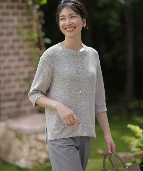 L size ONWARD(大きいサイズ) / エルサイズオンワード ニット・セーター | STARFALL ラメ ニット | 詳細5