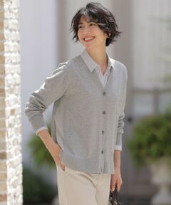 L size ONWARD(大きいサイズ) / エルサイズオンワード カーディガン・ボレロ | Vis/Peスパーク ニット カーディガン