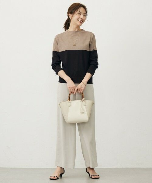 L size ONWARD(大きいサイズ) / エルサイズオンワード ニット・セーター | Vis/Peスパーク カラーブロッキング ニット | 詳細3