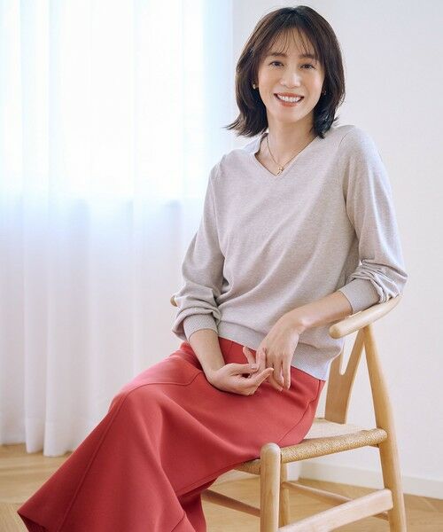 L size ONWARD(大きいサイズ) / エルサイズオンワード ニット・セーター | 【人気のため新色追加】PRINCE Vネック ニット | 詳細1