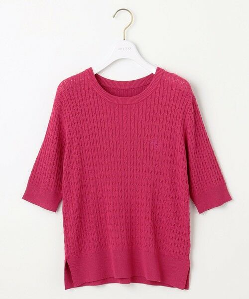 L size ONWARD(大きいサイズ) / エルサイズオンワード ニット・セーター | 【UVカット・洗える】ケーブルニット プルオーバー | 詳細5