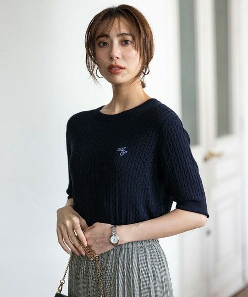 L size ONWARD(大きいサイズ) / エルサイズオンワード ニット・セーター | 【UVカット・洗える】ケーブルニット プルオーバー | 詳細24