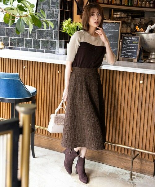 L size ONWARD(大きいサイズ) / エルサイズオンワード ニット・セーター | 【洗える・UVカット】ビスチェ風 ニット | 詳細4