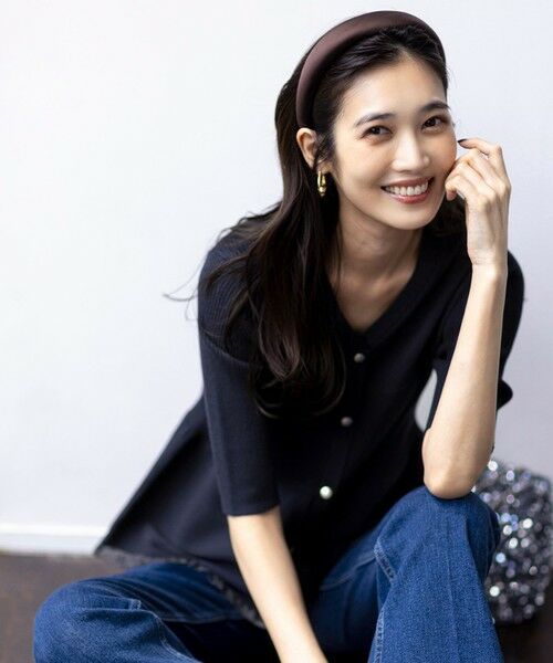 L size ONWARD(大きいサイズ) / エルサイズオンワード ニット・セーター | シアーフリルペプラム ニット | 詳細11