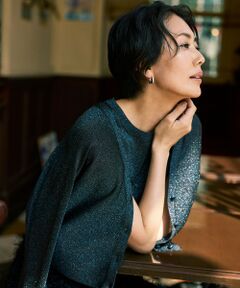 L size ONWARD(大きいサイズ) / エルサイズオンワード カーディガン・ボレロ | 【カタログ掲載】カラーミックスラメ カーディガン