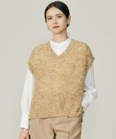 L size ONWARD(大きいサイズ) / エルサイズオンワード ニット・セーター | ファンシーラメスラリット ニット