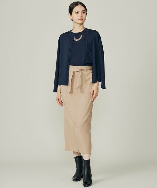 L size ONWARD(大きいサイズ) / エルサイズオンワード カーディガン・ボレロ | 【アンサンブル対応】アセテートコットン カーディガン | 詳細1