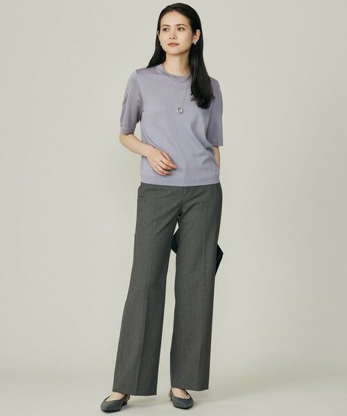 L size ONWARD(大きいサイズ) / エルサイズオンワード ニット・セーター | 【アンサンブル対応】アセテートコットンプルオーバー ニット | 詳細5