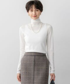 L size ONWARD(大きいサイズ) / エルサイズオンワード ニット・セーター | 【CLASSY.掲載/洗える】スムージーコットン タートルネック ニット