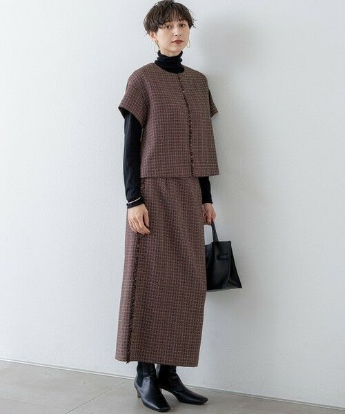 L size ONWARD(大きいサイズ) / エルサイズオンワード ニット・セーター | 【CLASSY.掲載/洗える】スムージーコットン タートルネック ニット | 詳細4