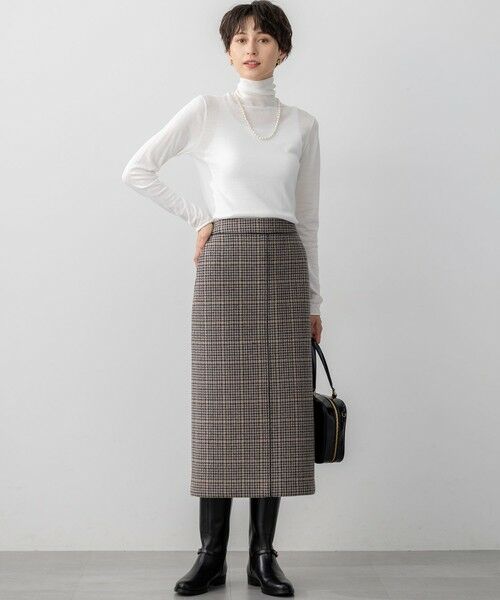 L size ONWARD(大きいサイズ) / エルサイズオンワード ニット・セーター | 【CLASSY.掲載/洗える】スムージーコットン タートルネック ニット | 詳細17