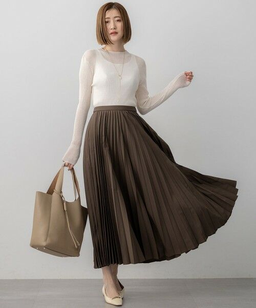 L size ONWARD(大きいサイズ) / エルサイズオンワード ニット・セーター | 【洗える】シアーリブハイネック ニット | 詳細3