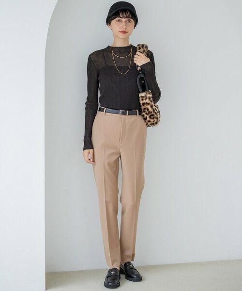 L size ONWARD(大きいサイズ) / エルサイズオンワード ニット・セーター | 【洗える】シアーリブハイネック ニット | 詳細17