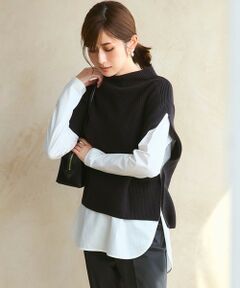 【完売/未使用】ONWARDオンワード23区　ニットベスト（ベージュ）サイズ３８ Oggi2月号掲載/洗える】カシミヤブレンド クロップド ニット