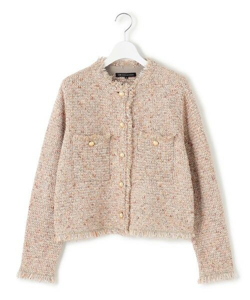 L size ONWARD(大きいサイズ) / エルサイズオンワード ノーカラージャケット | 【見上愛さん着用/新色追加/VERY掲載】ツイード ニット ジャケット | 詳細9
