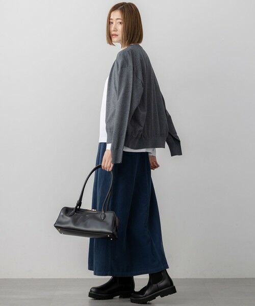 L size ONWARD(大きいサイズ) / エルサイズオンワード ニット・セーター | 【洗える】オータムシャイニー ニット ブルゾン | 詳細2