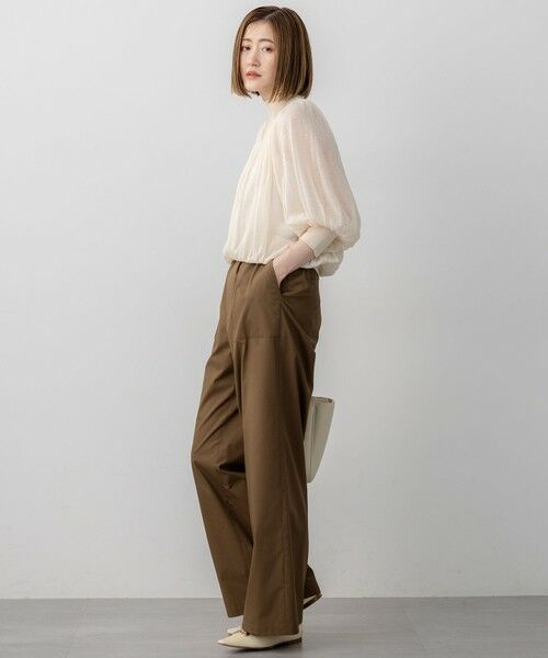 L size ONWARD(大きいサイズ) / エルサイズオンワード ニット・セーター | 【洗える】シアーギャザー ハイネック ニット | 詳細9