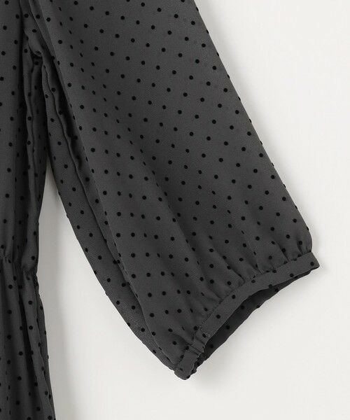 L size ONWARD(大きいサイズ) / エルサイズオンワード ロング・マキシ丈ワンピース | 【洗える】ドットフロッキープリント ワンピース | 詳細8