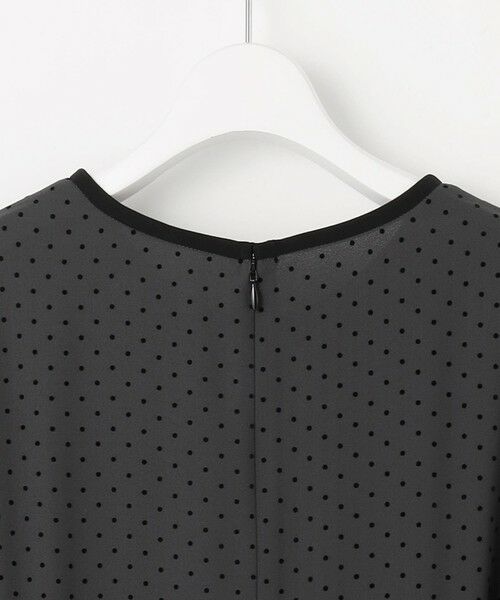 L size ONWARD(大きいサイズ) / エルサイズオンワード ロング・マキシ丈ワンピース | 【洗える】ドットフロッキープリント ワンピース | 詳細11