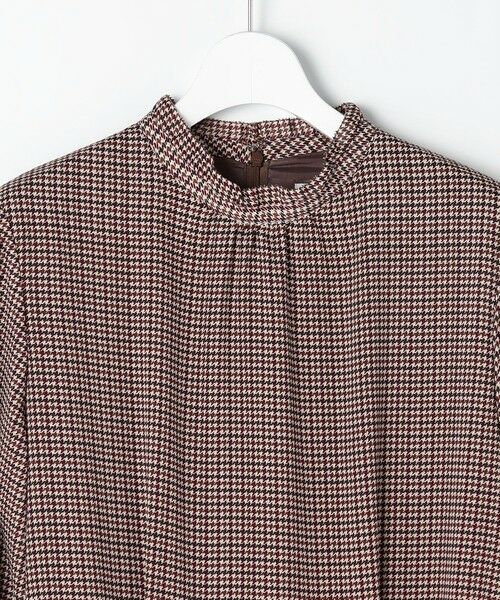 L size ONWARD(大きいサイズ) / エルサイズオンワード ロング・マキシ丈ワンピース | デシンハウンドトゥースプリント ワンピース | 詳細6