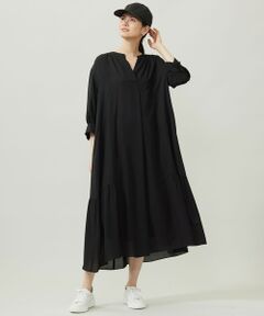 L size ONWARD(大きいサイズ) / エルサイズオンワード ロング・マキシ丈ワンピース | 【17号サイズまで展開・カタログ掲載】ソフトシルクビエラ ワンピース