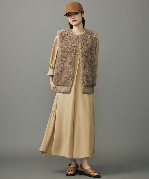 L size ONWARD(大きいサイズ) / エルサイズオンワード ロング・マキシ丈ワンピース | 【17号サイズまで展開・カタログ掲載】ソフトシルクビエラ ワンピース | 詳細4