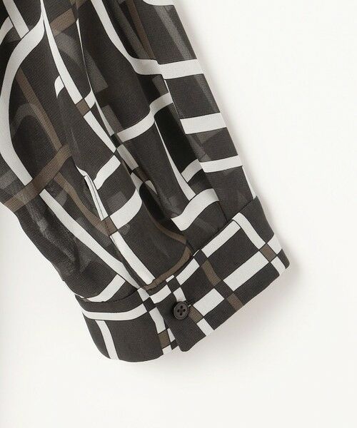 L size ONWARD(大きいサイズ) / エルサイズオンワード ロング・マキシ丈ワンピース | 【17号サイズまで展開】ジオメトリックレトロプリント ワンピース | 詳細12