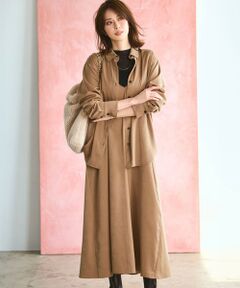 23区L ひざ丈 ワンピース 17 美品 新品 大きいサイズ チュニック 自由区 大きいサイズ レディース 胸下ギャザー切替えチュニック