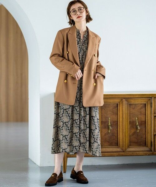 L size ONWARD(大きいサイズ) / エルサイズオンワード ロング・マキシ丈ワンピース | 【洗える】Ratti ヴィンテージペイズリープリント ワンピース | 詳細5