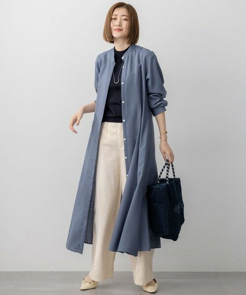 L size ONWARD(大きいサイズ) / エルサイズオンワード ミニ丈・ひざ丈ワンピース | 【洗える】TWビエラ シャツワンピース | 詳細2