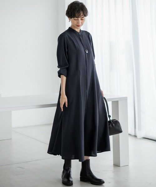 L size ONWARD(大きいサイズ) / エルサイズオンワード ミニ丈・ひざ丈ワンピース | 【洗える】TWビエラ シャツワンピース | 詳細3