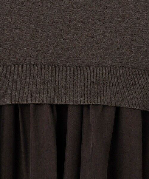 L size ONWARD(大きいサイズ) / エルサイズオンワード ミニ丈・ひざ丈ワンピース | 【洗える/吊り干しOK】ヴィスコースストレッチ  バックデザイン ニットワンピース | 詳細13