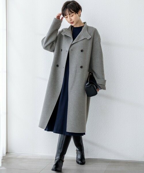 L size ONWARD(大きいサイズ) / エルサイズオンワード ミニ丈・ひざ丈ワンピース | 【洗える/吊り干しOK】ヴィスコースストレッチ  バックデザイン ニットワンピース | 詳細18