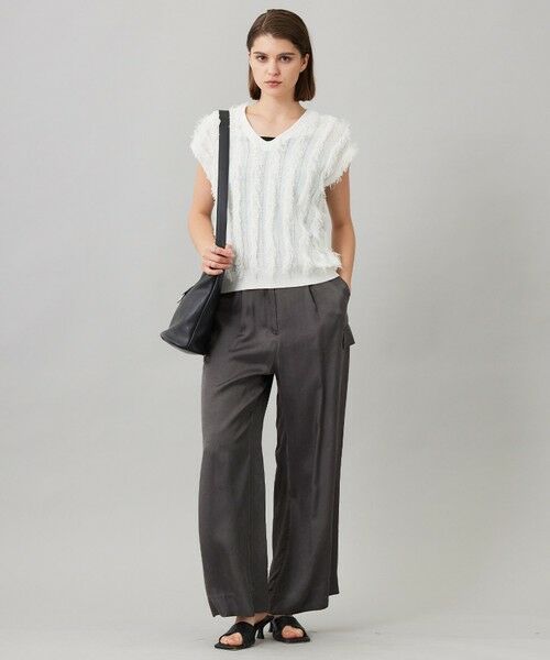 L size ONWARD(大きいサイズ) / エルサイズオンワード その他パンツ | 【洗える】 キュプラピグメントクロス カーゴパンツ | 詳細17