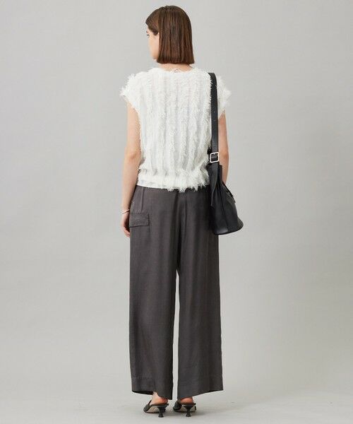 L size ONWARD(大きいサイズ) / エルサイズオンワード その他パンツ | 【洗える】 キュプラピグメントクロス カーゴパンツ | 詳細19