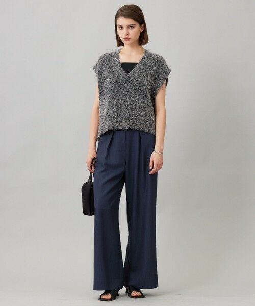 L size ONWARD(大きいサイズ) / エルサイズオンワード その他パンツ | 【洗える】 ドレープスラブデニム ワイドパンツ | 詳細3