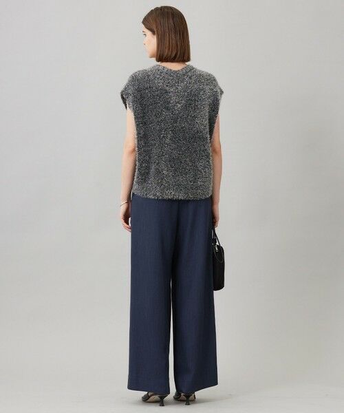 L size ONWARD(大きいサイズ) / エルサイズオンワード その他パンツ | 【洗える】 ドレープスラブデニム ワイドパンツ | 詳細5