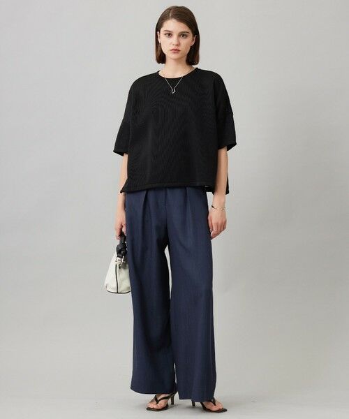 L size ONWARD(大きいサイズ) / エルサイズオンワード その他パンツ | 【洗える】 ドレープスラブデニム ワイドパンツ | 詳細6