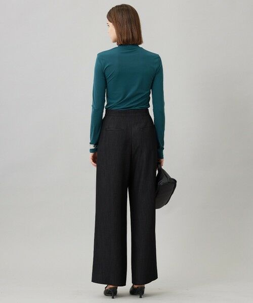 L size ONWARD(大きいサイズ) / エルサイズオンワード その他パンツ | 【洗える】 ドレープスラブデニム ワイドパンツ | 詳細22