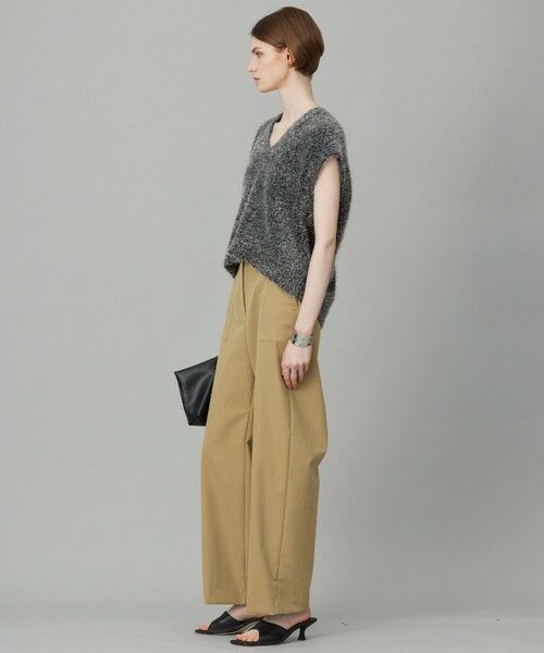 L size ONWARD(大きいサイズ) / エルサイズオンワード その他パンツ | 【洗える】ストレッチピーチツイル バレルパンツ | 詳細5