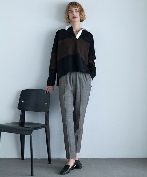 L size ONWARD(大きいサイズ) / エルサイズオンワード その他パンツ | 【UVカット・洗える】ウール2WAYストレッチ ドロストパンツ | 詳細20