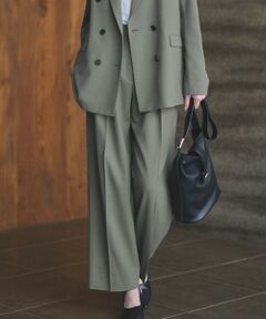 L size ONWARD(大きいサイズ) / エルサイズオンワード その他パンツ | 【UVカット・洗える】ウール2WAYストレッチ ワイドパンツ