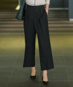 L size ONWARD(大きいサイズ) / エルサイズオンワード その他パンツ | 【UVカット・洗える】ウール2WAYストレッチ ワイドパンツ