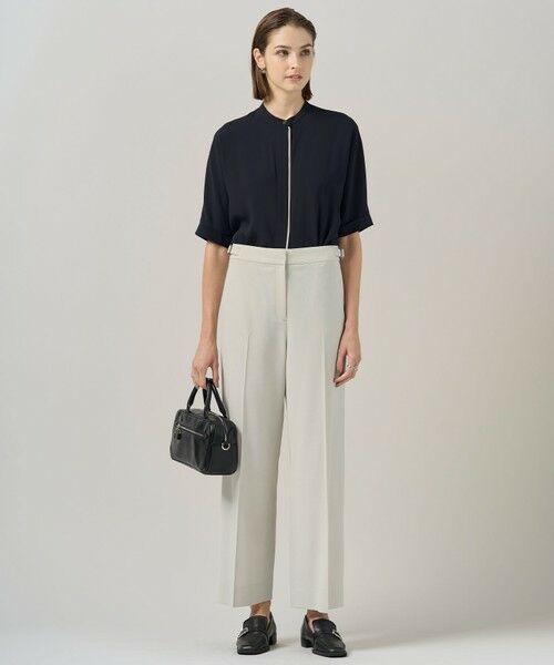 L size ONWARD(大きいサイズ) / エルサイズオンワード その他パンツ | 【UVカット・洗える】ウール2WAYストレッチ ワイドパンツ | 詳細3