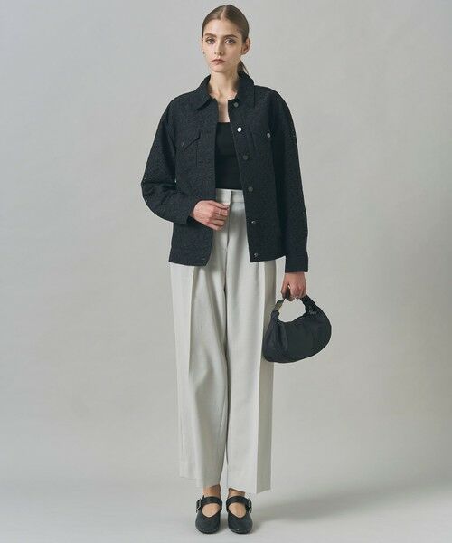 L size ONWARD(大きいサイズ) / エルサイズオンワード その他パンツ | 【UVカット・洗える】ウール2WAYストレッチ ワイドパンツ | 詳細5