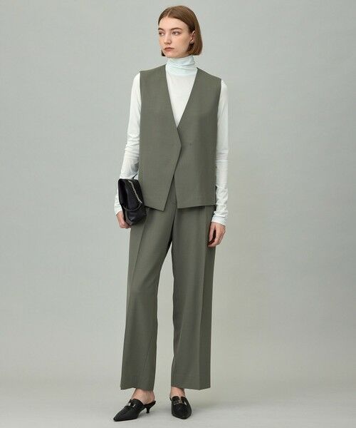 L size ONWARD(大きいサイズ) / エルサイズオンワード その他パンツ | 【UVカット・洗える】ウール2WAYストレッチ ワイドパンツ | 詳細12