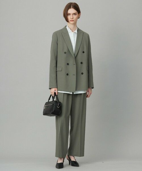 L size ONWARD(大きいサイズ) / エルサイズオンワード その他パンツ | 【UVカット・洗える】ウール2WAYストレッチ ワイドパンツ | 詳細13